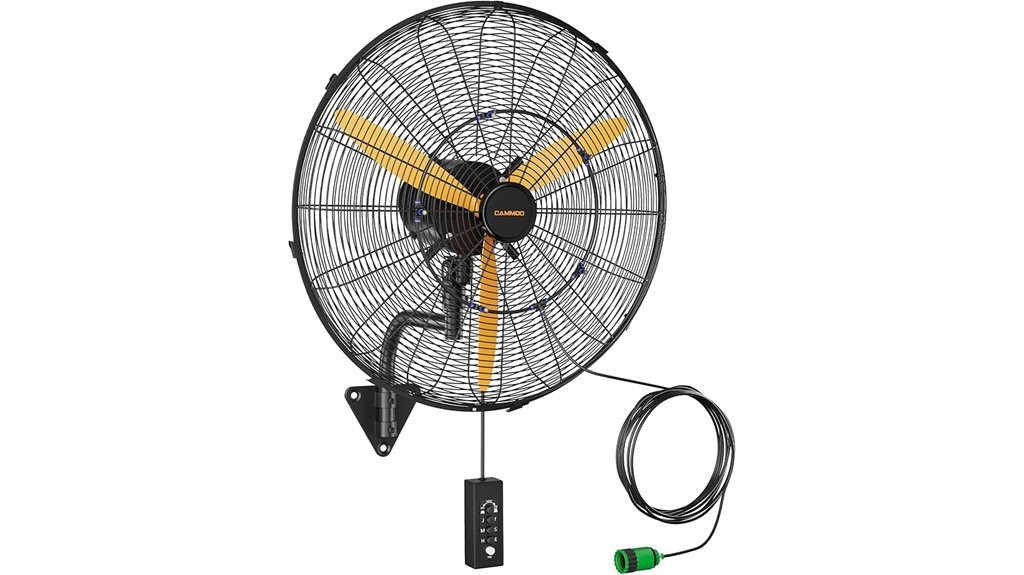misting wall mount fan